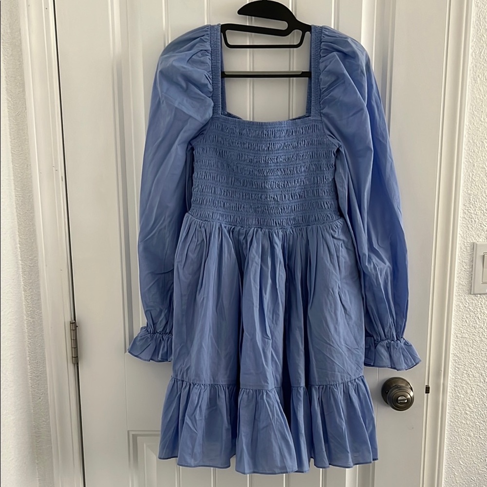 & Other Stories Long Sleeve Smocked Dress